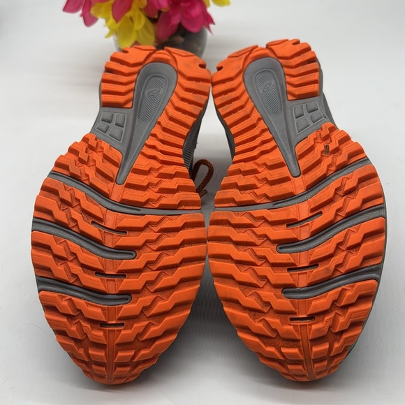 Asics Trail Scout 2 Black and Orange Athletic Shoes with Breathable Mesh Size 8 - Picture 5 of 7